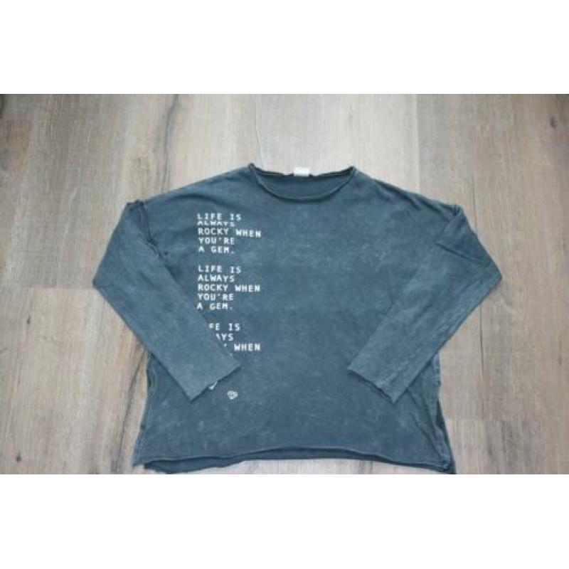 Donker blauwe, ZARA GIRLS longsleeve, maat 152