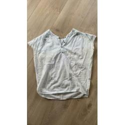 Humanoid blouse korte mouw t-shirt lichtblauw maat M
