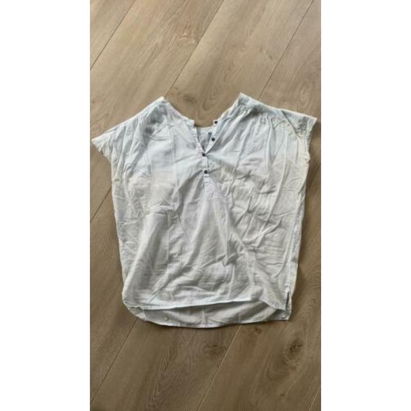 Humanoid blouse korte mouw t-shirt lichtblauw maat M