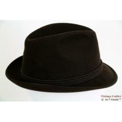 Vintage Gleufhoed Patterson en Co. zeer donker bruin 56