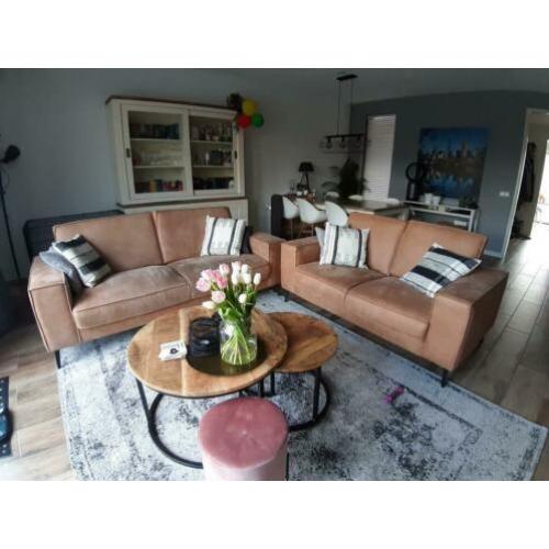 2 en 2,5 zits Barrio bank cognac kleur