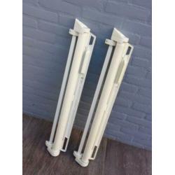 2x Traphekje Oprolhekje WIT kiddy guard oprolbaar