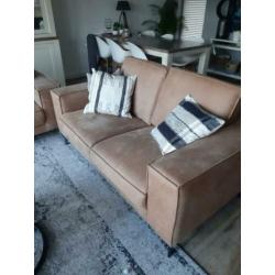 2 en 2,5 zits Barrio bank cognac kleur