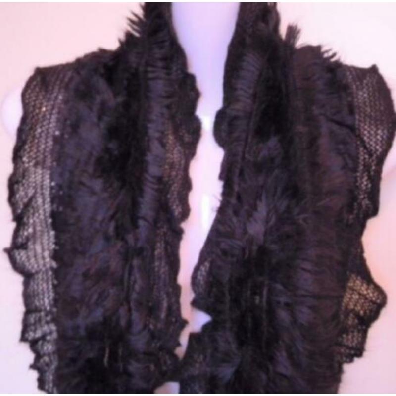 Dames/Meisjes Sjaal Bont-Look, keuze uit 5 kleuren