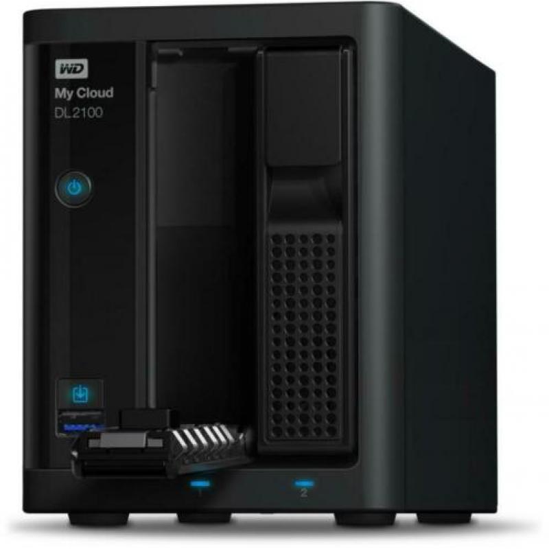 Western Digital DL2100 2 bay NAS, incl 2 x 1 WD RED 1TB disk