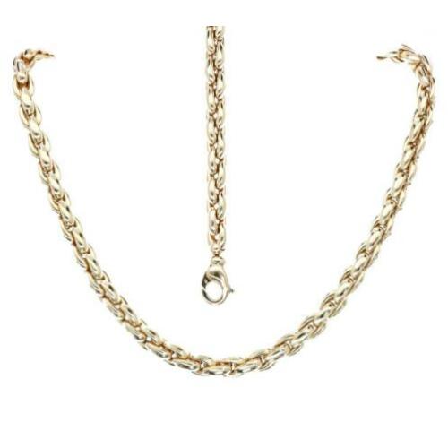 Prachtig Gouden Collier Rijstkorrel Schakel 14 Krt / 44 cm