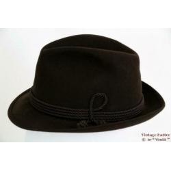 Vintage Gleufhoed Patterson en Co. zeer donker bruin 56