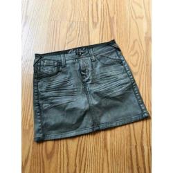 Nieuwe Geisha coated rok maat XS zilver