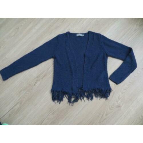 Prachtig blauw Geisha vest (152) z.g.a.nieuw!
