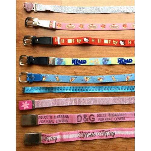 Meiden Disney riemen 2,5€ elke ( Nemo, Winnie, Hello Kitty )