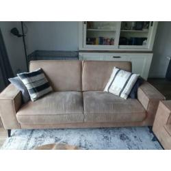 2 en 2,5 zits Barrio bank cognac kleur
