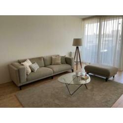 Beige IKEA Nockeby 3-zits en hocker hoes hoezen