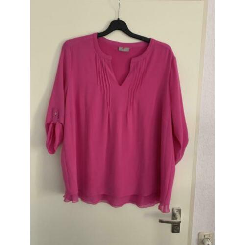 Roze blouse maat 48