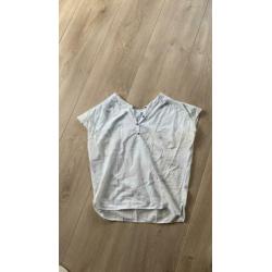 Humanoid blouse korte mouw t-shirt lichtblauw maat M