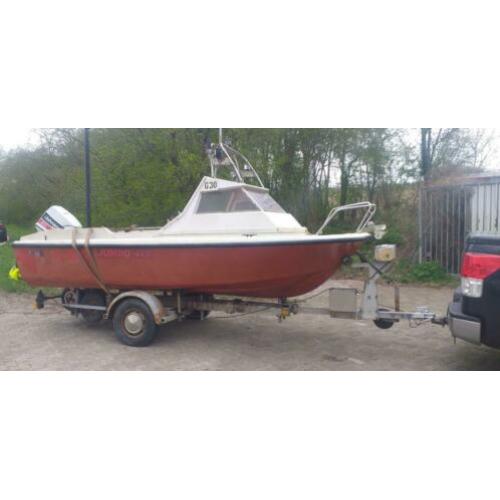 Jumbo 475 met 60 pk johnson opknapper/ schade
