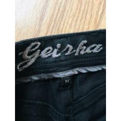 Nieuwe Geisha coated rok maat XS zilver