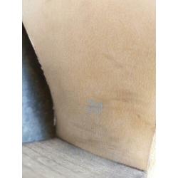 Enkellaars, beige suède, maat 38
