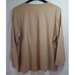 Shirt lichtbruin met lange mouwen, NIEUW!!!