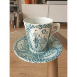 Nymolle Art Faience kop en schotel Denmark Deens vintage