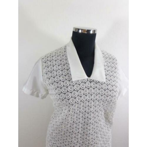 Maat 50 Wit kanten vintage blouse… Nr OO40