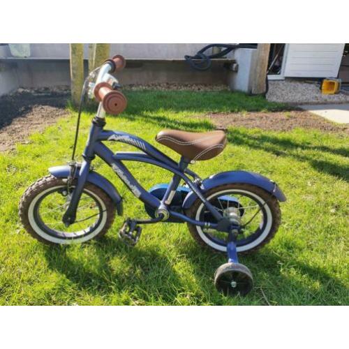12 inches kinderfiets Blue Cruiser met zijwieltjes