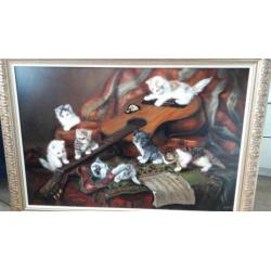 Kattenschilderij van Trirum met 7 katten