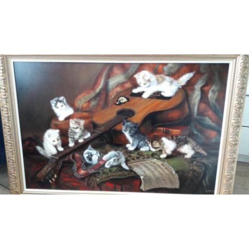 Kattenschilderij van Trirum met 7 katten
