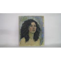 3428 - Conny Muller - schilderij portret vrouw - € 35