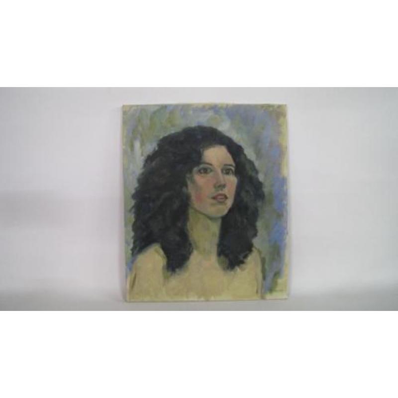 3428 - Conny Muller - schilderij portret vrouw - € 35