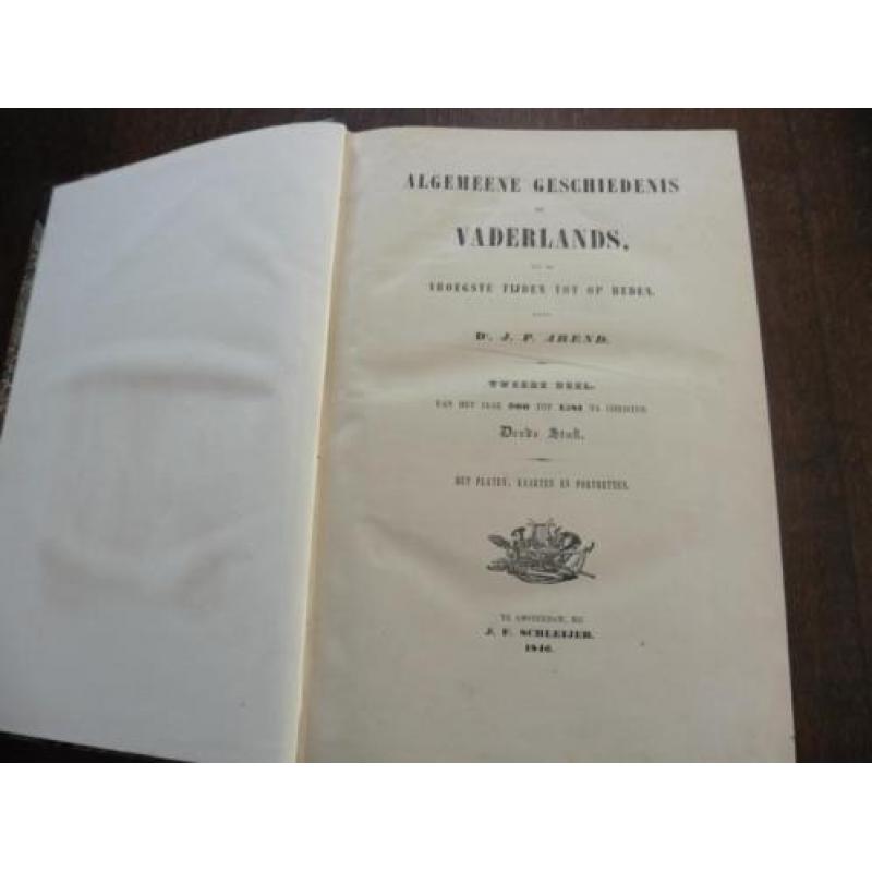 Algemeene gesch.der Vaderlands 2 e deel 3e stuk1846 JP Arend
