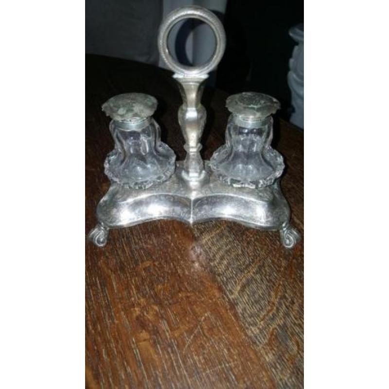 Divers Antiek kristal / zilver
