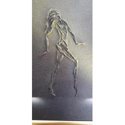schilderij gesign. Poplavski met goudkleurige lijst