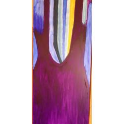 Abstract purple modern schilderij.
