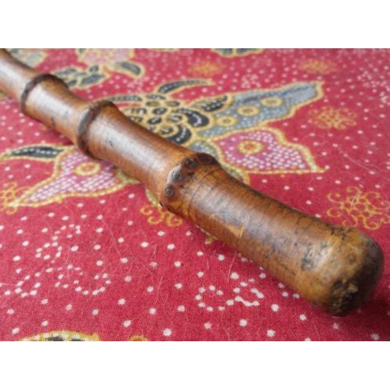 Mooie antieke bamboe cane of stok uit Engeland 85,7 cm.