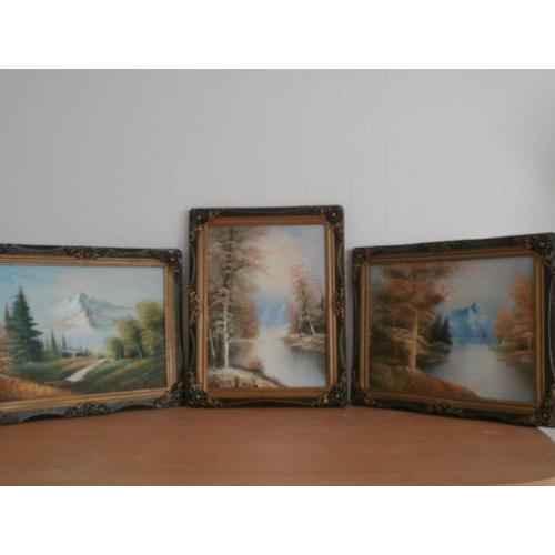 3x Landschap,,,Bergen,,