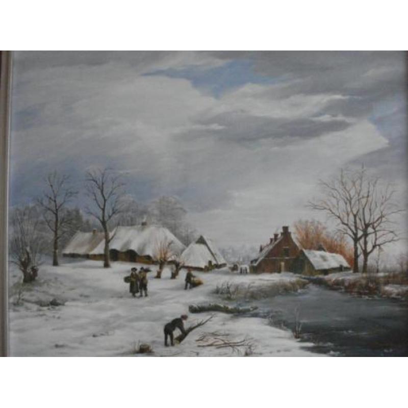 Oud Hollands Winterlandschap
