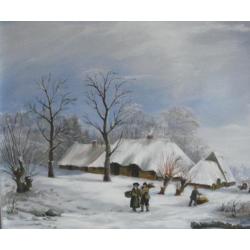 Oud Hollands Winterlandschap