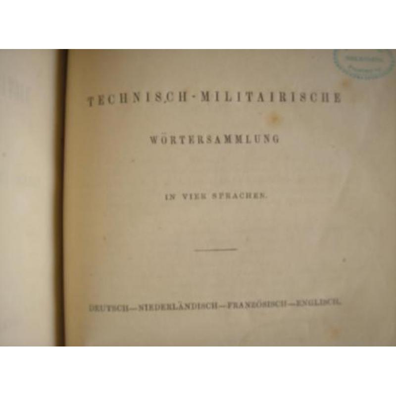 1866 Dictionnaire Polyglotte in Ned, Duits, Frans, Engels.