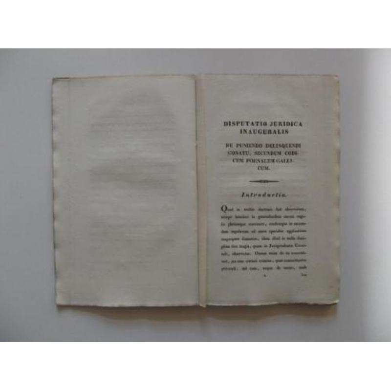 Disputatio Juridica Inauguralis van Schelto Wybenga 1828