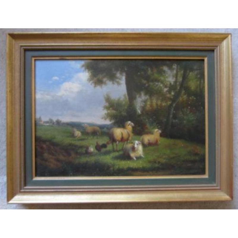 ===schapen in landschap == J L van Leemputten 1865-1945====
