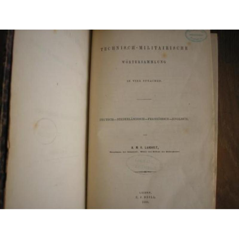 1866 Dictionnaire Polyglotte in Ned, Duits, Frans, Engels.