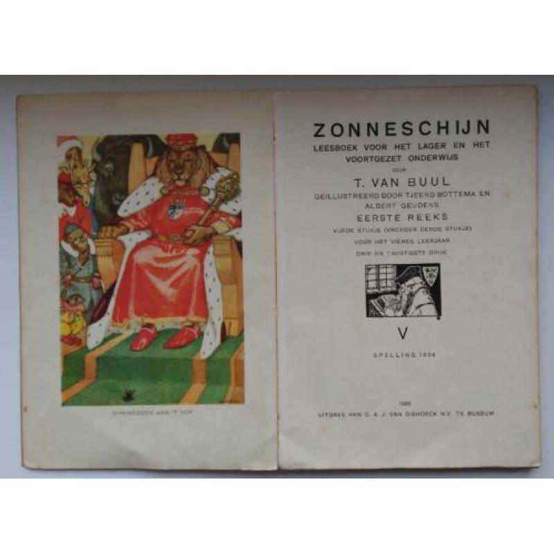 Zonneschijn, Leesboek Lager en Voortgezet Onderwijs (1934)