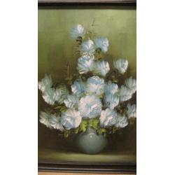 6538 - schilderij bloemen stillleven acrylverf julia - €75