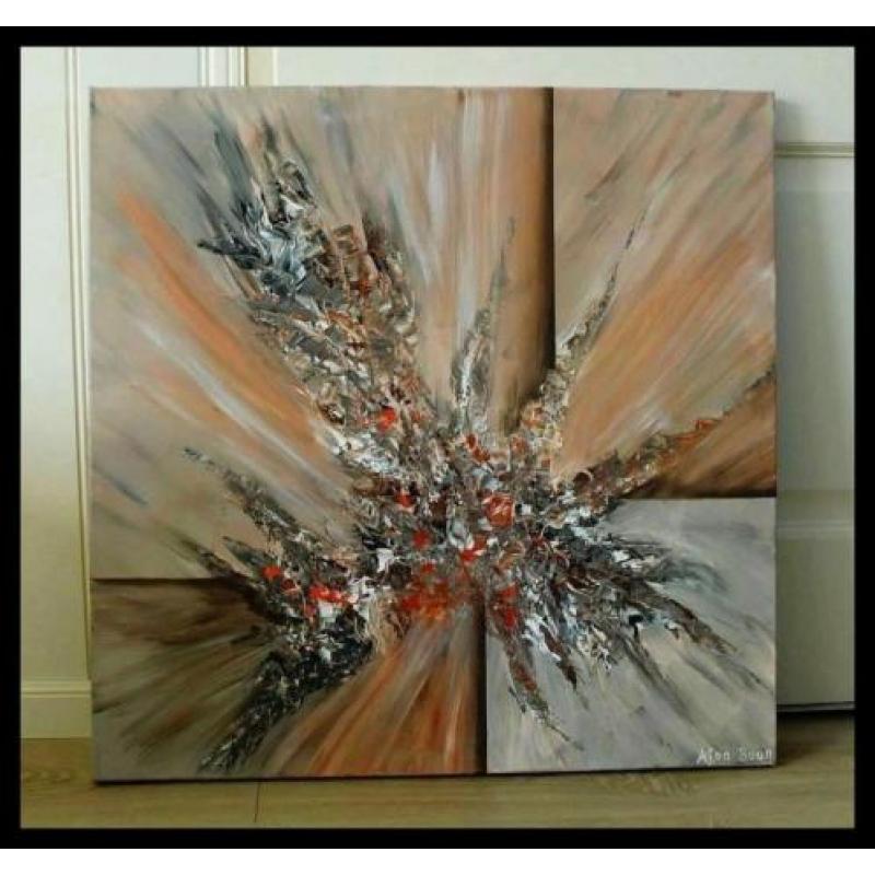 Prachtig handgeschilderd acryl schilderij / TIJDLOOS