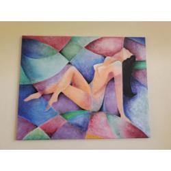 80x100cm uniek modern schilderij Color Dreams, abstract