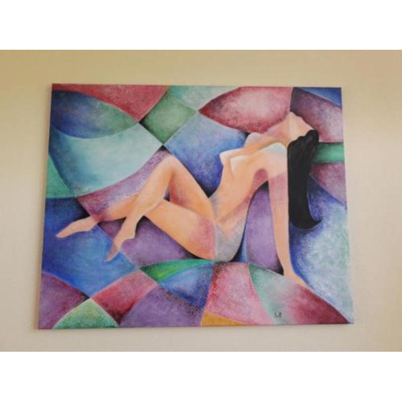 80x100cm uniek modern schilderij Color Dreams, abstract