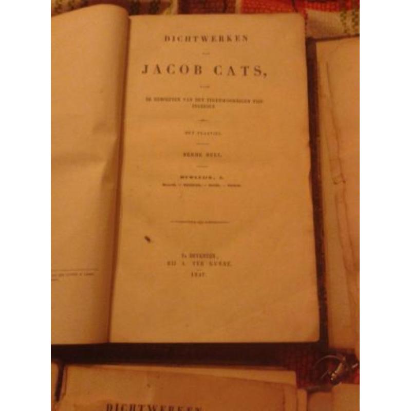 Antieke Jacob Cats Dichtwerken 1845!