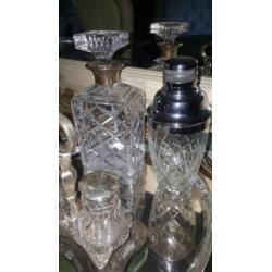 Divers Antiek kristal / zilver