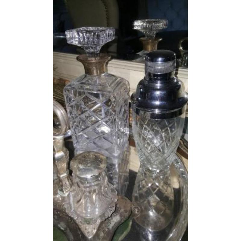 Divers Antiek kristal / zilver