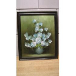 6538 - schilderij bloemen stillleven acrylverf julia - €75